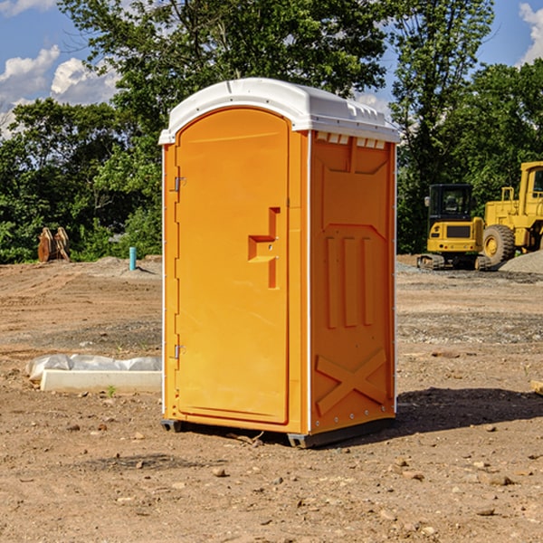 how often are the portable restrooms cleaned and serviced during a rental period in Chattooga County Georgia